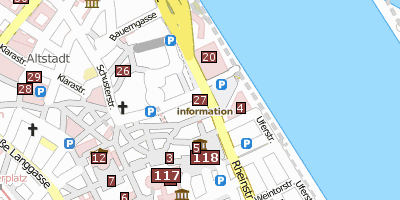 Stadtplan Eisenturm  Mainz